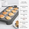 image:imageMartha Stewart 12 x 22 Electric Griddle XL Ceramic NonstickFlat Top Cooking Surface Adjustable Temperature Dial Drip Tray Dishwasher Safe 1500W Fast Even Heating Pancakes amp Eggs Linen CreamCaviar Gray